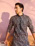 Men's Bottle Green Georgette Embroidered Kurta Pyjama Set