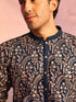 Men's Bottle Green Georgette Embroidered Kurta Pyjama Set