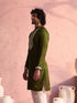 Men's Mint Green Silk Machine Embroidered Kurta