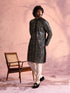 Men's Black Georgette Embellished Kurta
