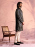 Men's Black Georgette Embellished Kurta Pant Set