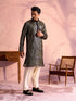 Men's Black Georgette Embellished Kurta Patiala Set