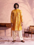 Men's Yellow Georgette Embellished Kurta