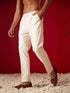 Men's Cream Viscose Pant Style Pyjama