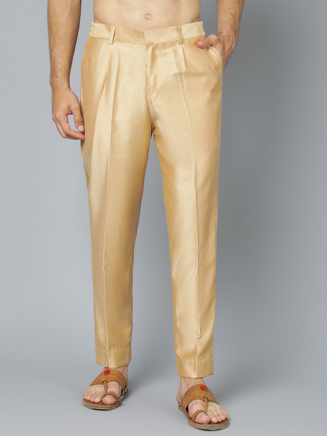 Men's Rose Gold Viscose Pant Style Pyjama