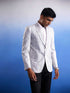 Men's Grey Aztec Printed Blazer