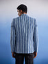 Men's Blue And White Striped Blazer