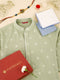 Men's Green Geometric Booti Jacquard Kurta Rakhi Gift Box for Brother | Includes Rakhi & Festive Essentials