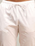 Men's Green Cotton Jacquard Kurta With White Pant Set