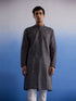 Men's Black Pure Cotton Handloom Kurta
