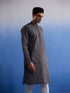 Men's Black Pure Cotton Handloom Kurta