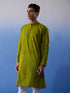 Men's Green Pure Cotton Handloom Kurta