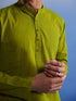 Men's Green Pure Cotton Handloom Kurta