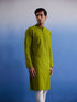 Men's Green Pure Cotton Handloom Kurta