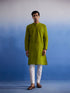 Men's Green Pure Cotton Handloom Kurta