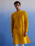 Men's Mustard Pure Cotton Handloom Kurta