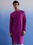 Men's Purple Pure Cotton Handloom Kurta