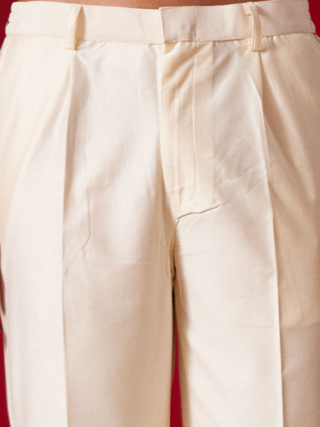 Men's Multicolor Base Beige Cotton Printed Kurta Pant Set