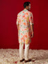 Men's Multicolor Cotton Printed Kurta Pant Set