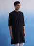 Men's Black Hakooba Cotton Kurta