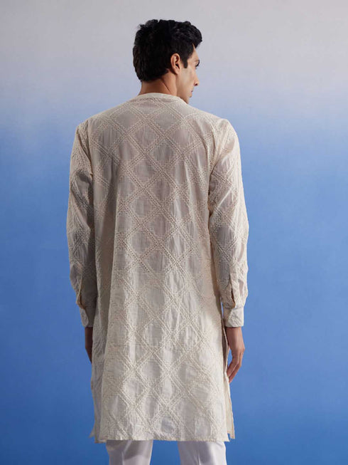 Men's Cream Hakooba Cotton Kurta