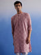 Men's Pink Hakooba Cotton Kurta
