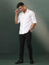 Men's White Chikankari Cotton Shirt