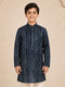 Boy Navy Blue Rayon Kurta Festive, Festive Glitz, Indated Traditions, Summer / Casual, All regions Ethnic Wear