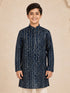 Boy Navy Blue Rayon Kurta Festive, Festive Glitz, Indated Traditions, Summer / Casual, All regions Ethnic Wear
