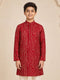 Boy Red Rayon Kurta Festive, Festive Glitz, Indated Traditions, Summer / Casual, All regions Ethnic Wear