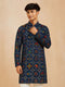 Boy Navy Blue Rayon Kurta Festive, Festive Glitz, Indated Traditions, Summer / Casual, All regions Ethnic Wear