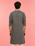 Boy's Black Rayon Embroidered Knee Length Kurta