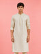 Boy Off-White Rayon Kurta Festive, Festive Glitz, Indated Traditions, Summer / Casual, All regions Ethnic Wear