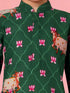 Boy's Green Rayon Digital Print Knee Length Kurta