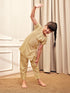 Girl's Chiku Cotton Yoga Kurta Set