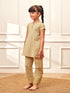 Girl's Chiku Cotton Yoga Kurta Set