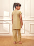 Girl's Chiku Cotton Yoga Kurta Set