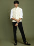 Boy's' Cream Mirror Work Ethnic Jacket