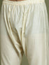 Boy's Cream Mirror Work Jacket And Solid Kurta Pyjama Set