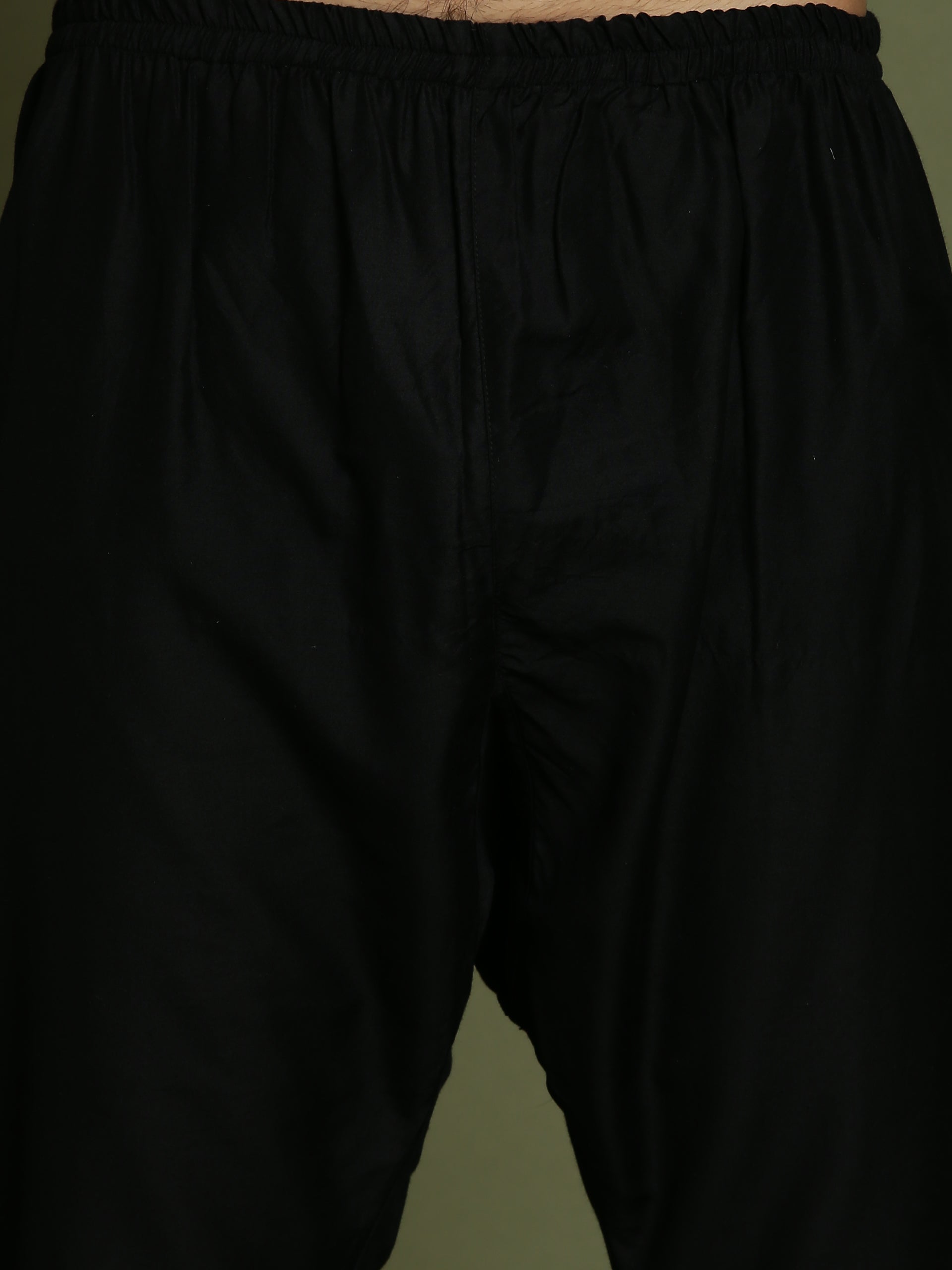 Boy's Black Mirror Work Georgette Kurta And Pyjama Set