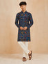 Boy Navy Blue Rayon Kurta and Pyjama Set Diwali, Durga Puja, East, EID, Festive, Festive Glitz, Indated Traditions, Navratri, North, Party, Tailored Fit Treasures, Wedding, West Ethnic Wear