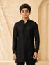 Boy Black Georgette Kurta Festive, Festive Glitz, Indated Traditions, Summer / Casual, All regions Ethnic Wear