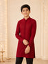 Boy Maroon Georgette Kurta Festive, Festive Glitz, Indated Traditions, Summer / Casual, All regions Ethnic Wear