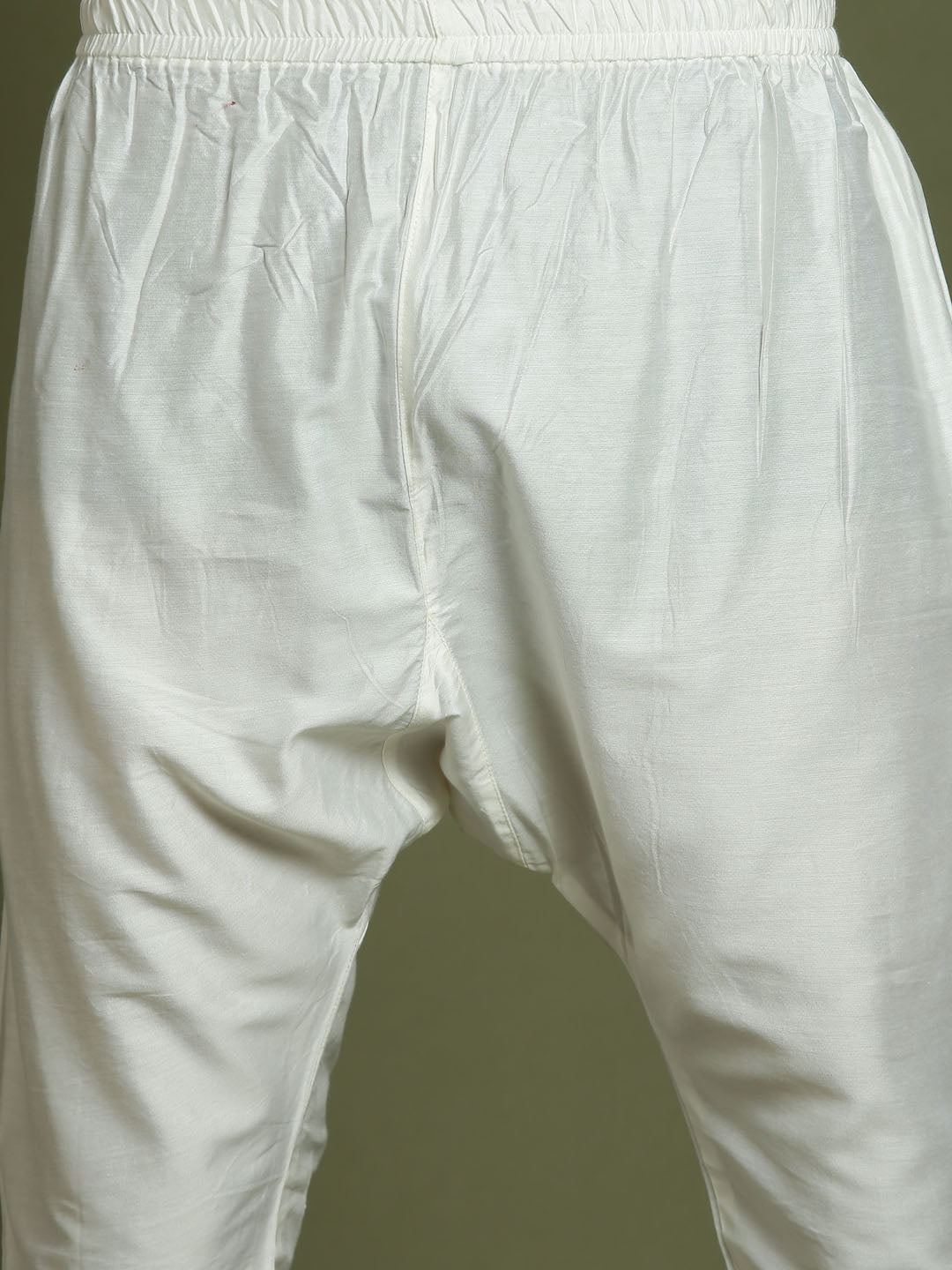 Boy's' Purple Woven Kurta With White Pyjama Set