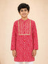 Boy Red Cotton Kurta Festive, Festive Glitz, Indated Traditions, Summer / Casual, All regions Ethnic Wear