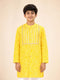 Boy Yellow Cotton Kurta Festive, Festive Glitz, Indated Traditions, Summer / Casual, All regions Ethnic Wear