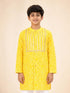 Boy Yellow Cotton Kurta Festive, Festive Glitz, Indated Traditions, Summer / Casual, All regions Ethnic Wear