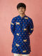 Boy Blue Rayon Kurta Festive, Festive Glitz, Indated Traditions, Summer / Casual, All regions Ethnic Wear