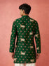 Boy's Green Rayon Digital Print Knee Length Kurta