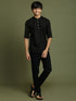 Boy's Black Short Kurta
